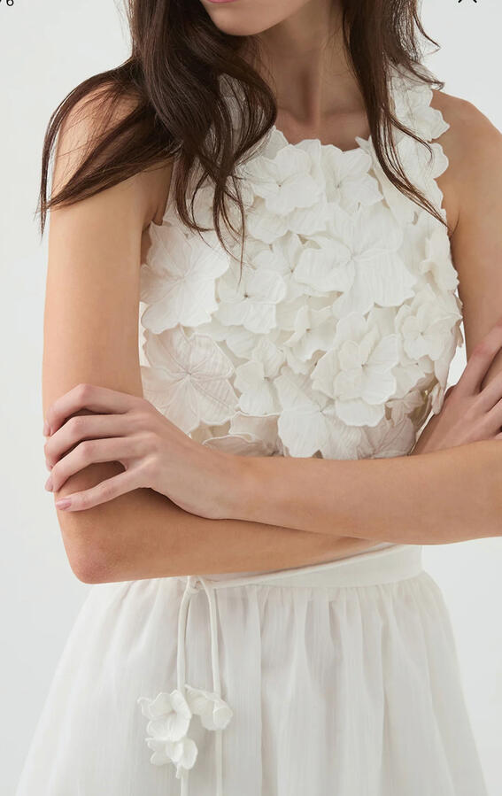 AJE Splendour Flower Top White S